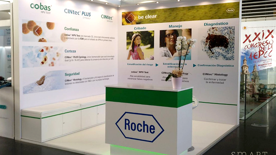 Smart Room Barcelona entrega el stand de Roche en el AEPCC