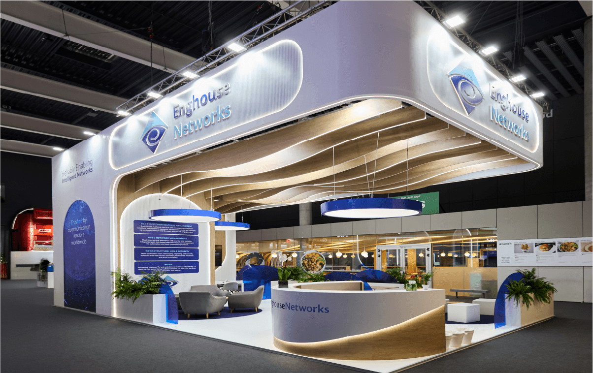 Stand Enghouse Networks blue color